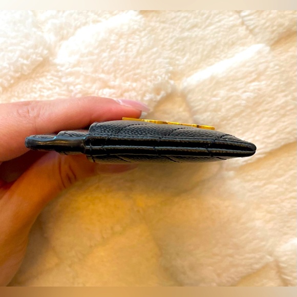 YSL Cassandre Matelassé Card Case in Grain de Poudre Leather - Picture 10 of 11